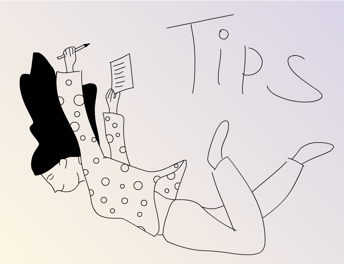 Person illustration of tips for writing your wedding vows