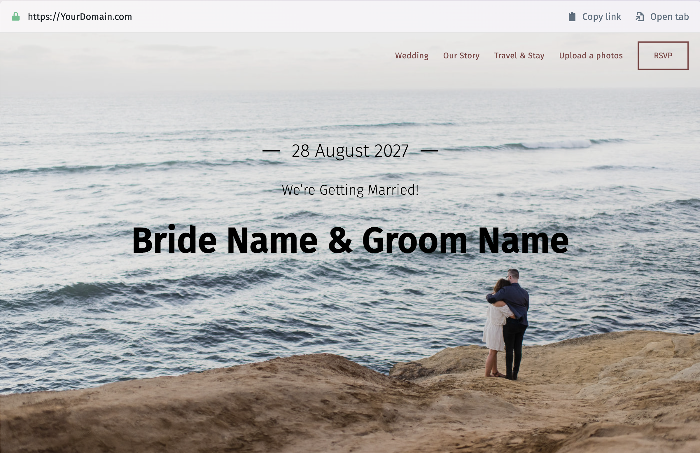 Find a Couple's Wedding Website — Free Search Tool