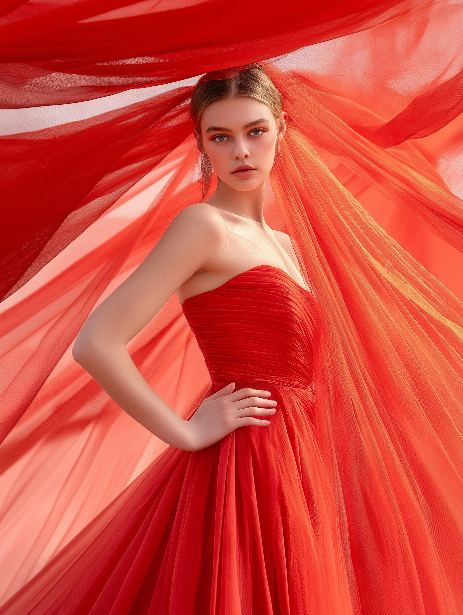 Preciosos vestidos y trajes de novia rojos con escotes espectaculares |  Moda, diseño y tendencias, image size:1856x2464