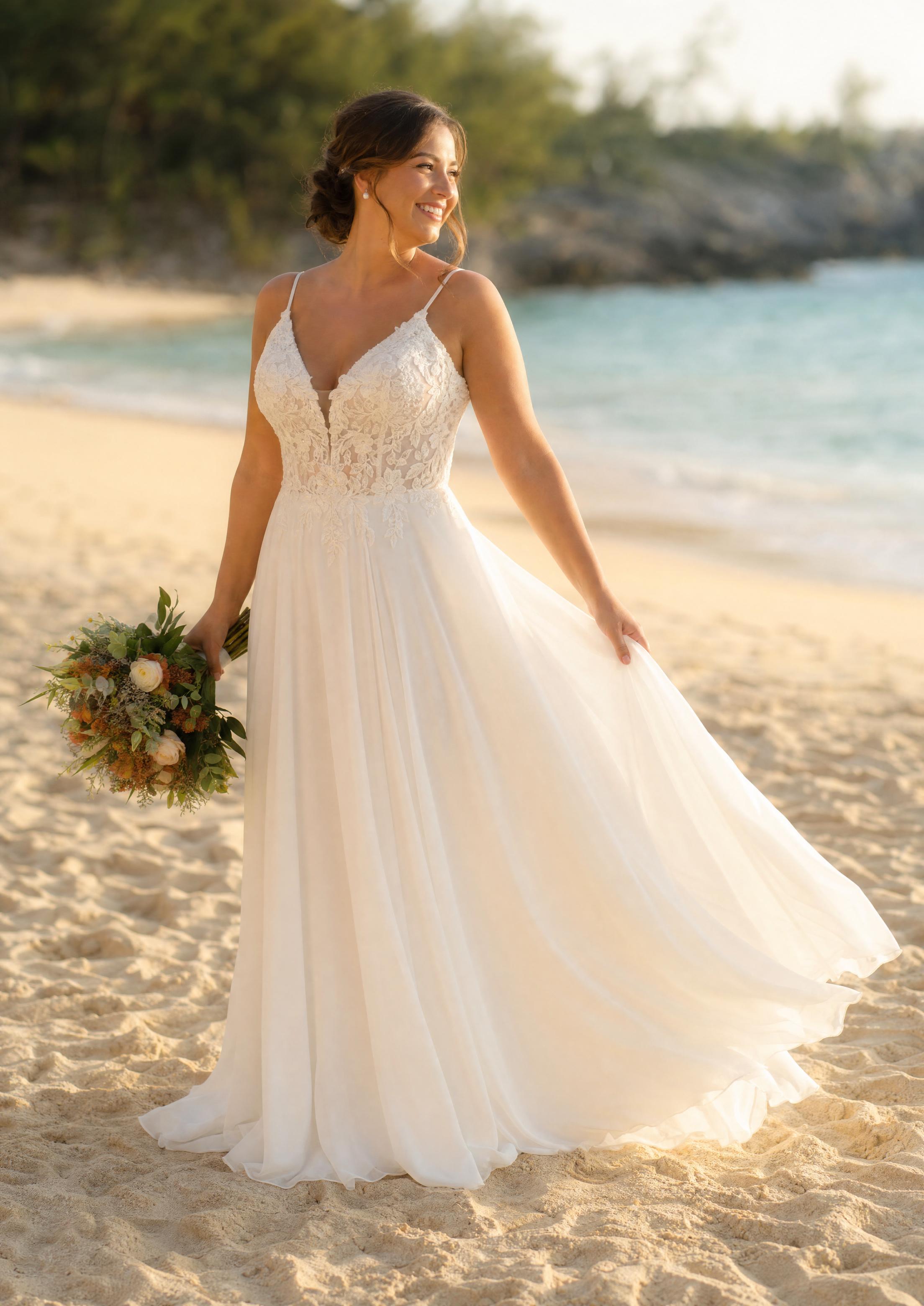 Beach Wedding Dresses: Find the Perfect Destination Gown | planning.wedding Beach Wedding Dresses: Find the Perfect Destination Gown | planning.wedding