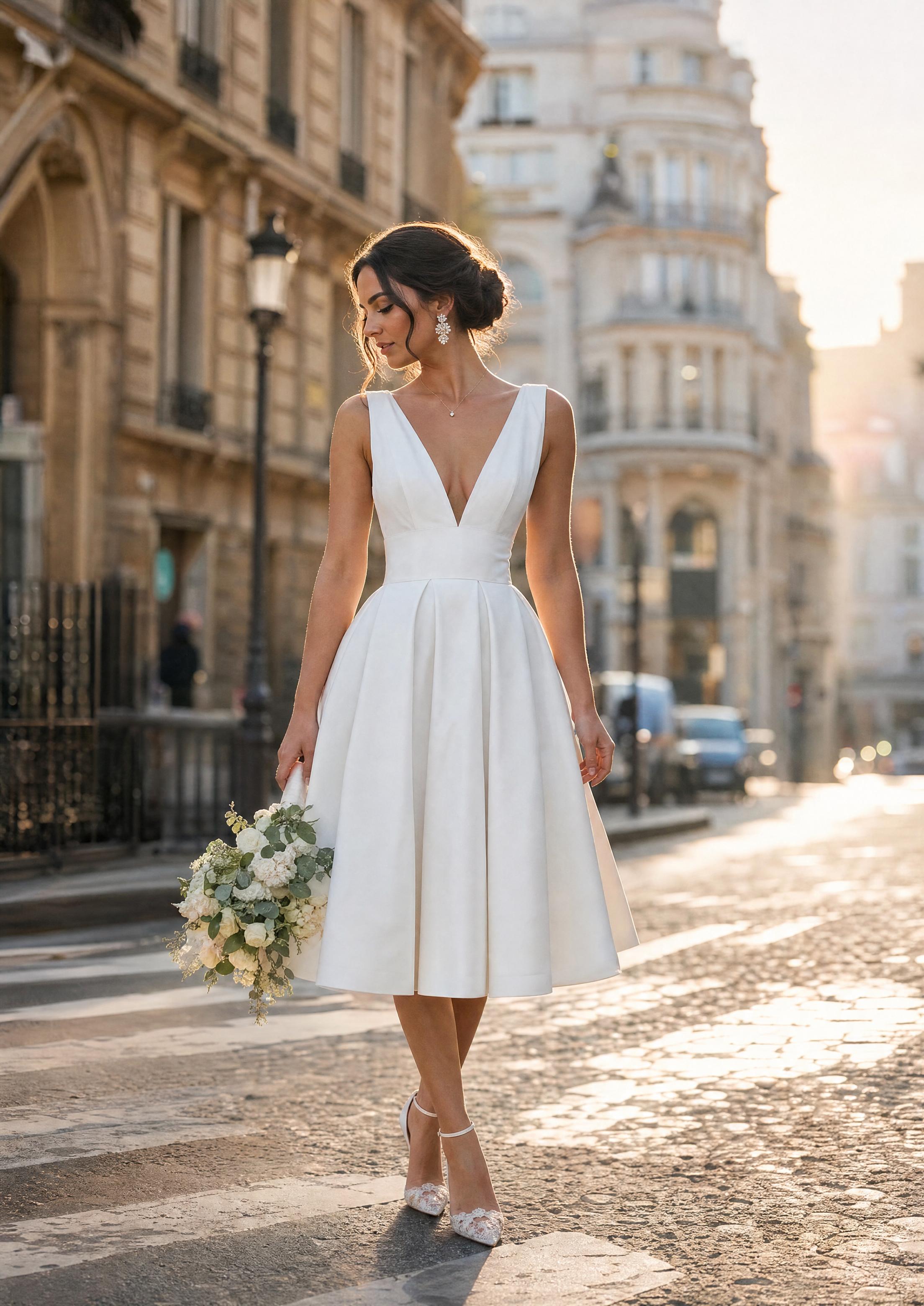 what does a short wedding dress mean Short wedding dresses: pros and cons