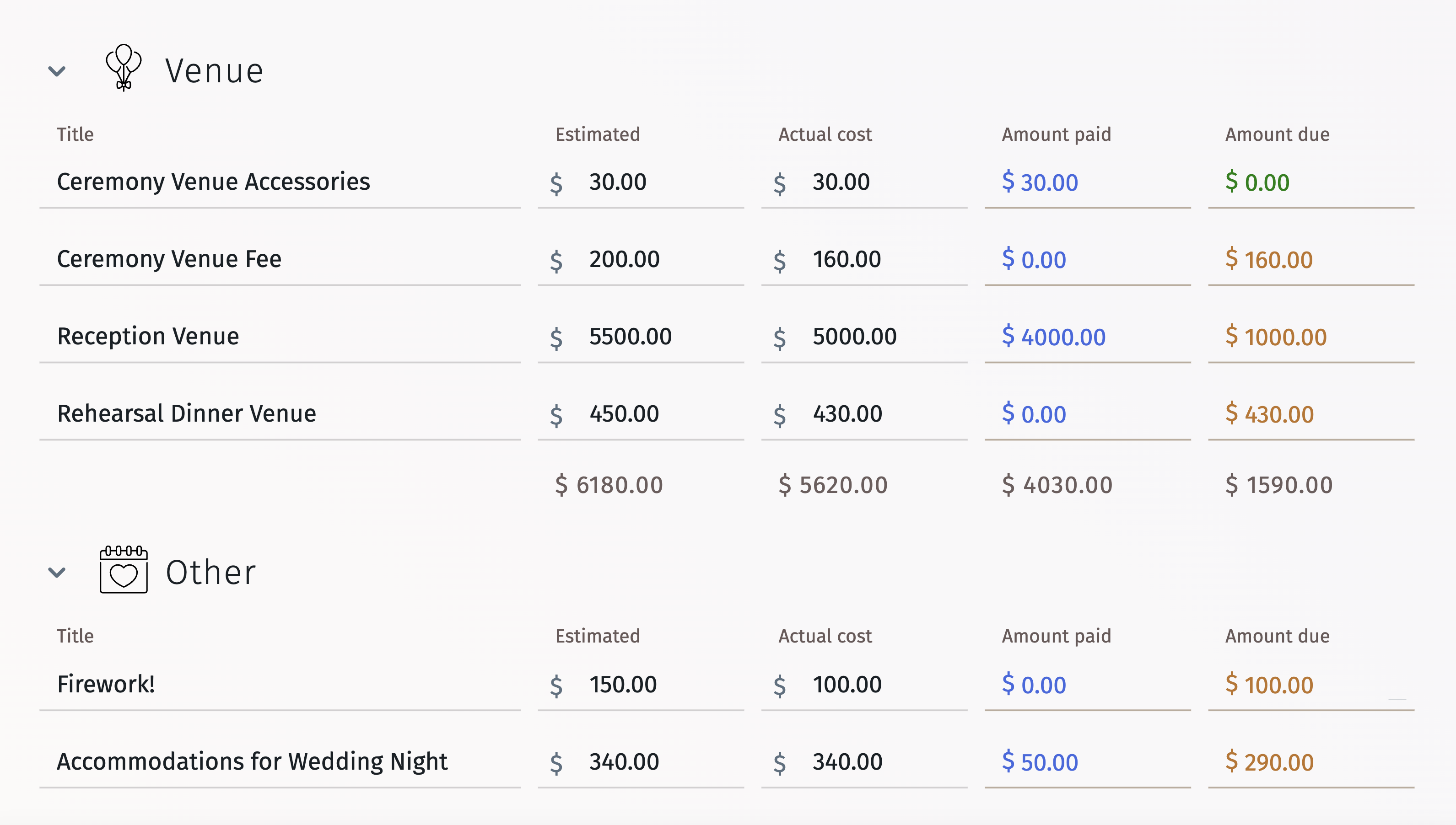 Desglose del presupuesto de boda | Lista de costes de boda con porcentajes, image size:3182x1804