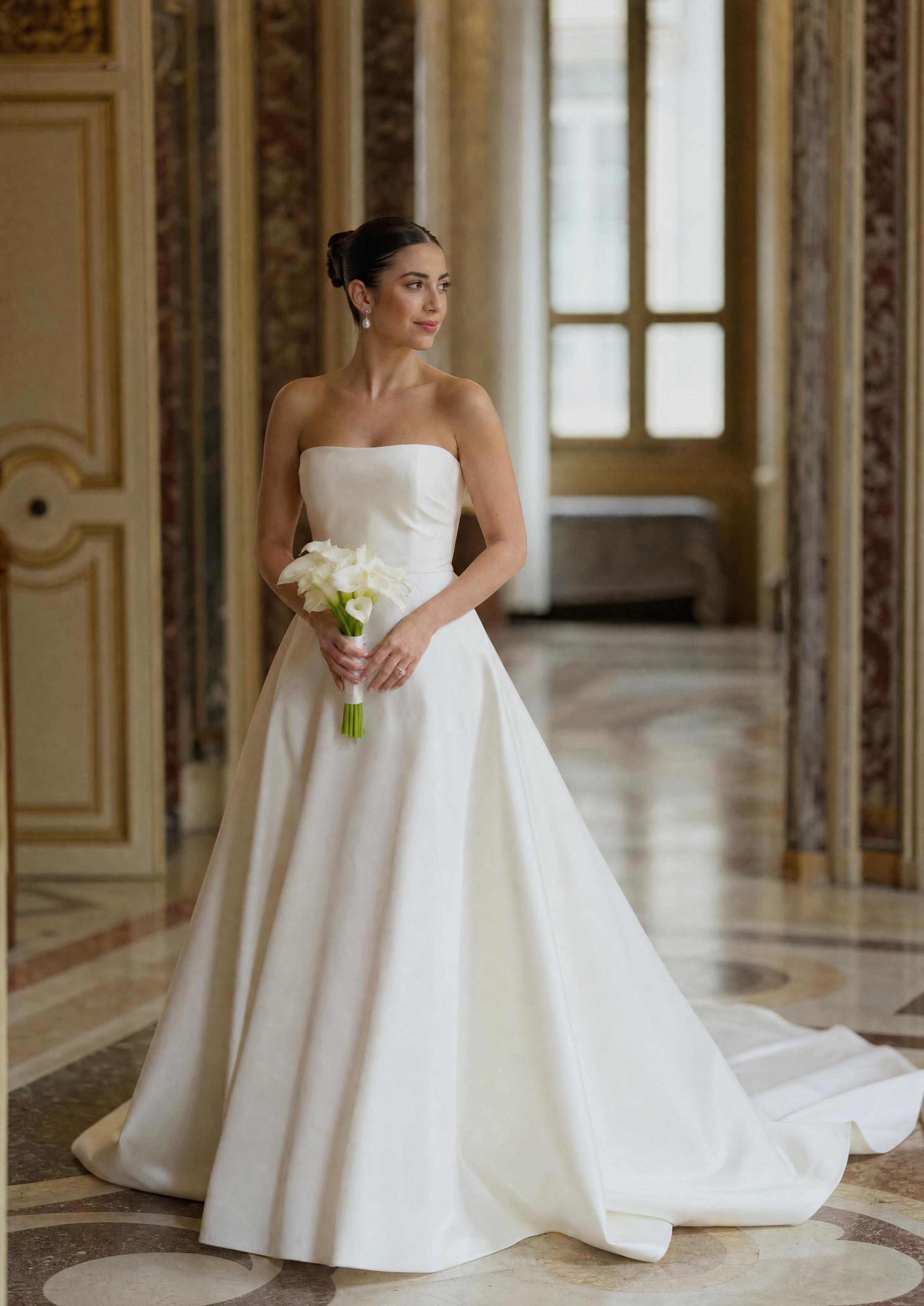 satin fabric for wedding dress Amore