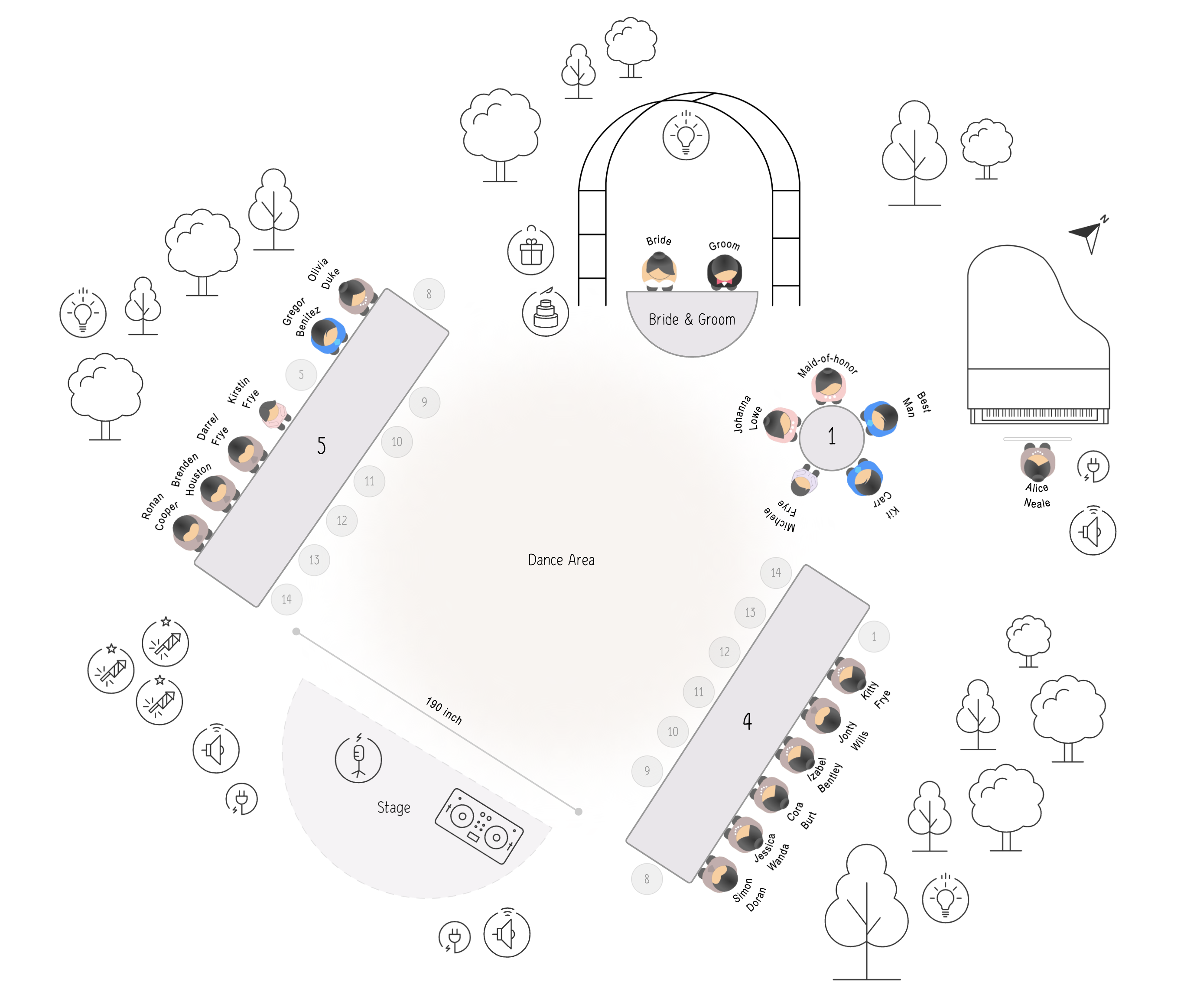 CÓMO DISEÑAR VUESTRO SALÓN DE EVENTOS PARA BODAS • Beautiful Blue Brides, image size:2732x2326